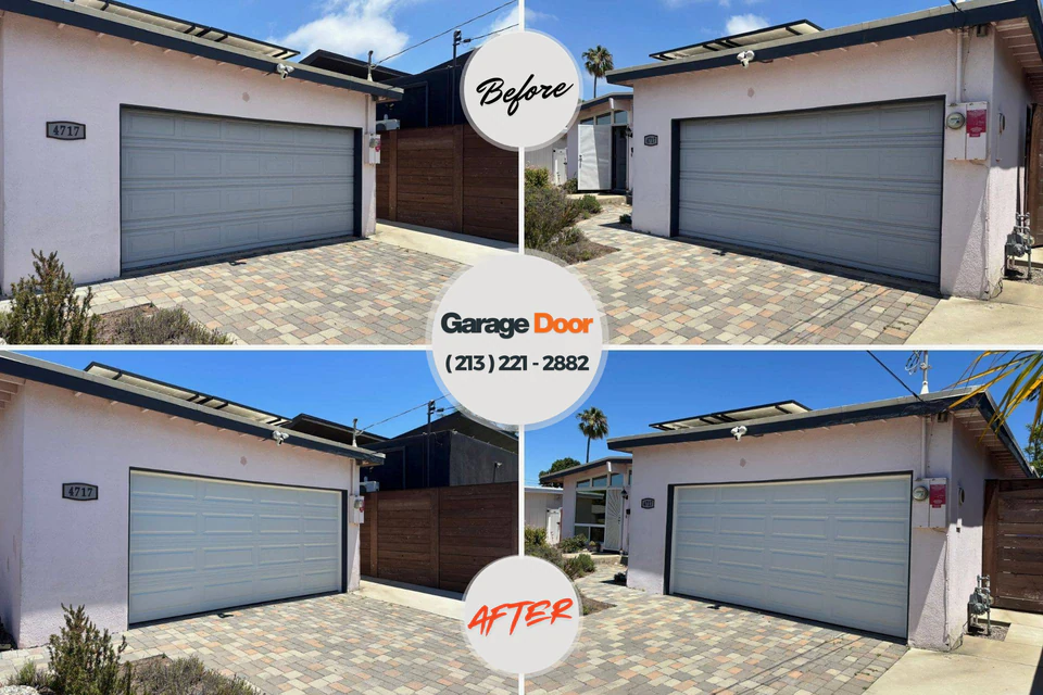 Before and after: garage door repair Archbald, PA